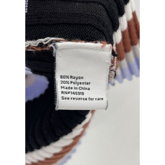 Nine West Women's Ribbed Striped Crew Neck Long Sleeve Pullover Sweater Size XXL - Picture 5 of 9